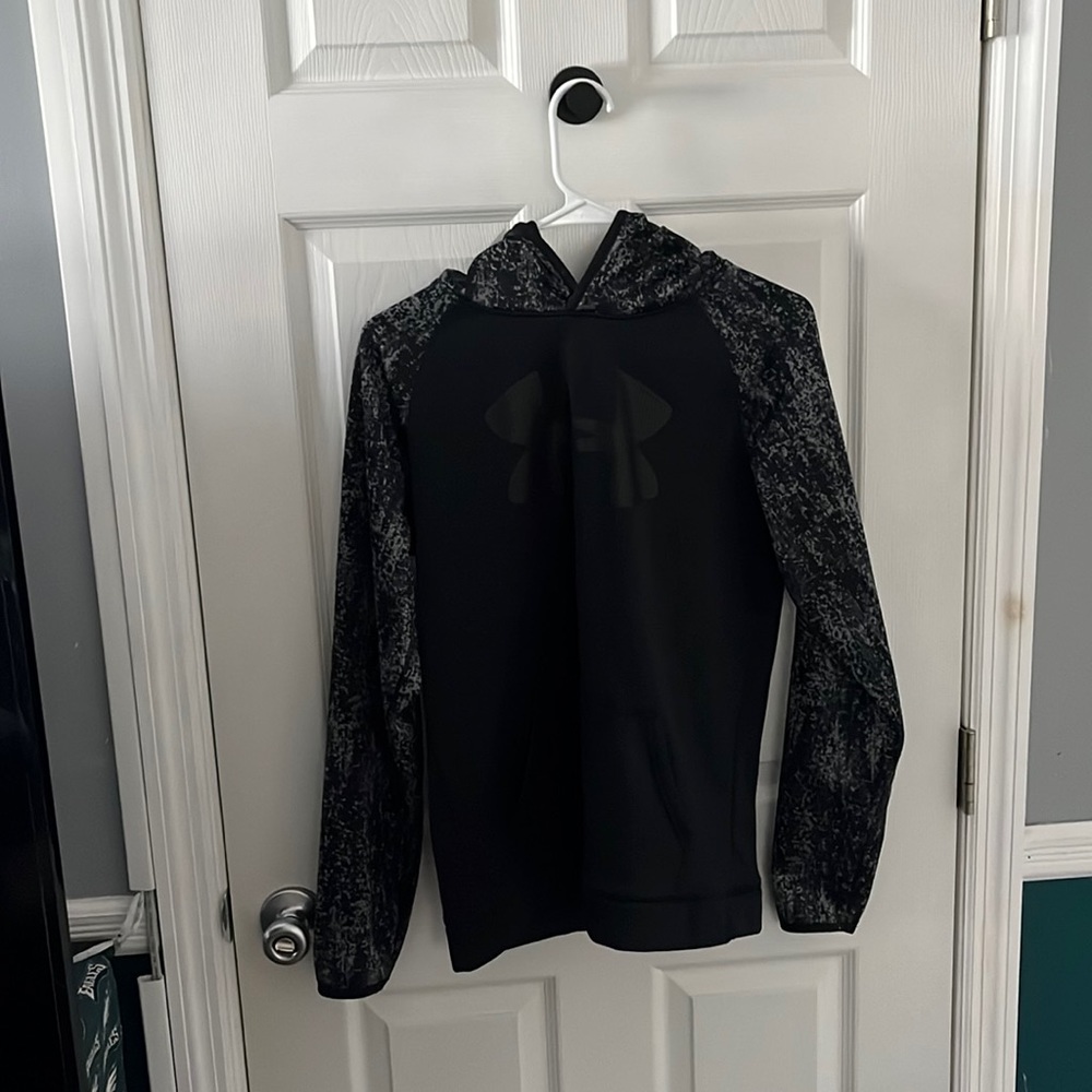 black and grey hoodie. YOUTH XL